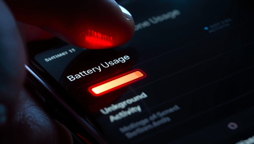  An iPhone screen showing Battery Usage settings